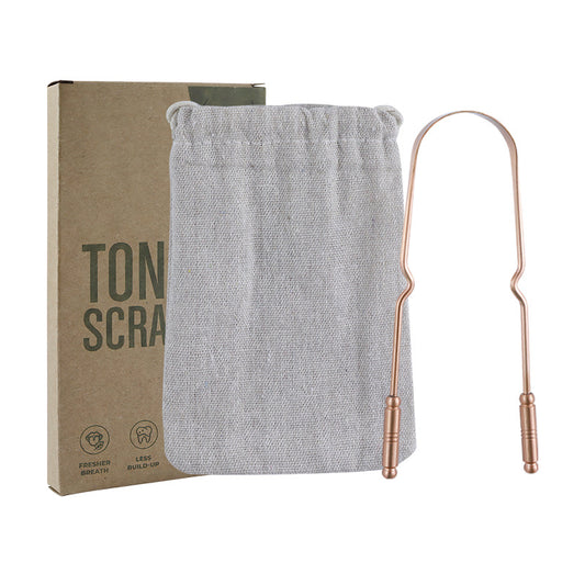 Pure Copper Tongue Cleaner U-Shaped Scraper Oral Care Tool